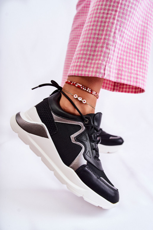 Sieviešu Stilīgasrnas Sneakers modeļa apavi melnas krāsas Allie