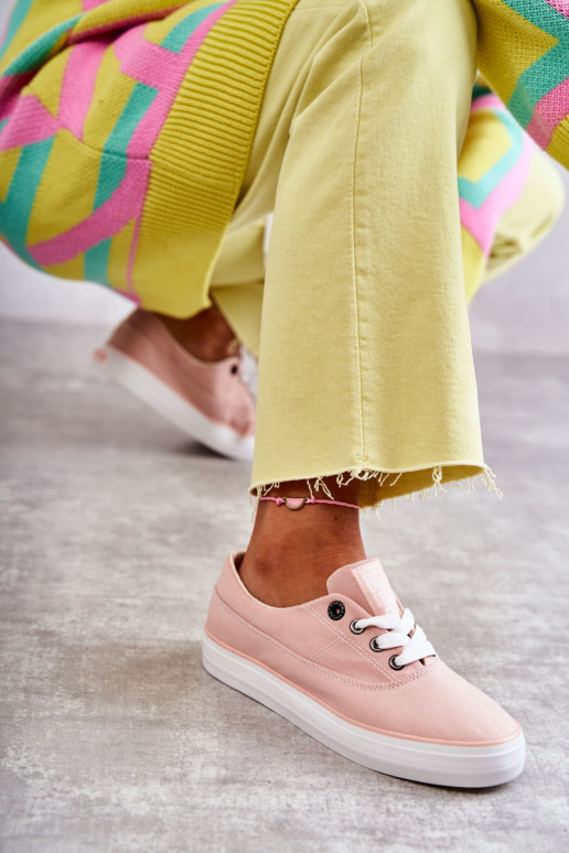 Auduma Sieviešu Sporta apavi Big Star KK274020 Nude