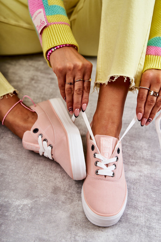 Auduma Sieviešu Sporta apavi Big Star KK274020 Nude