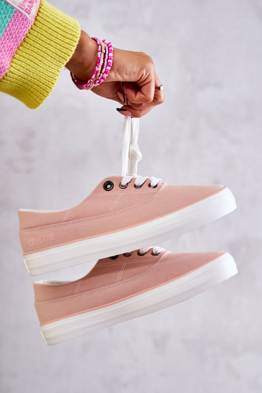 Auduma Sieviešu Sporta apavi Big Star KK274020 Nude