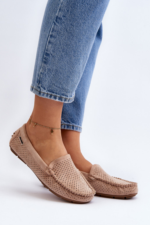 Sieviešu Ažūrs Mokasīni smilšu krāsas Rasirna