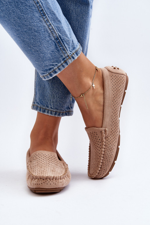 Sieviešu Ažūrs Mokasīni smilšu krāsas Rasirna