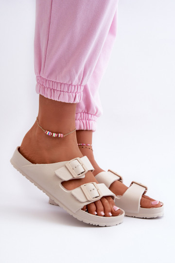 Vieglas čības ar sprādzēm smilšu krāsas Luciene 2