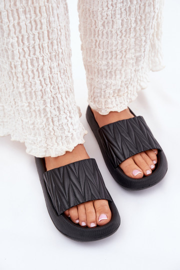 sieviešu čības Vieglas čības uz pirksta ar platformu melnas krāsas Vanesha 2