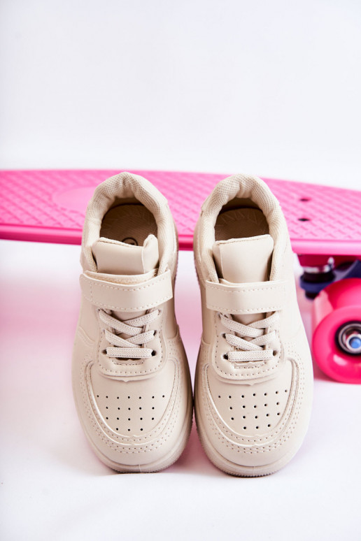 Bērnu sporta apavi ar lipīgām aizdarēm smilšu krāsas Elike