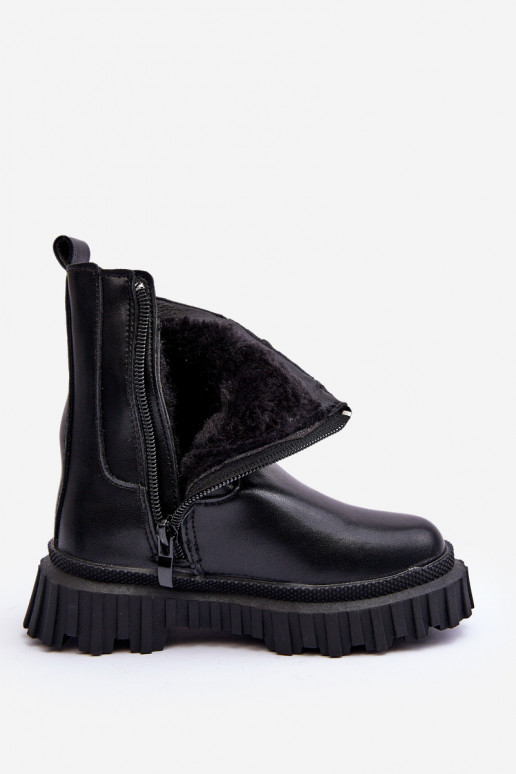 stilīgi puszābaki Bērnu Dekorētas Ar rhinestones melnas krāsas Adelie