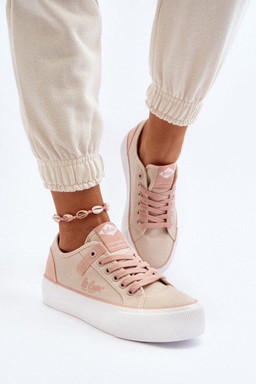 Auduma sieviešu puszābaki Lee Cooper LCIN-24-31-2196 smilšu krāsas