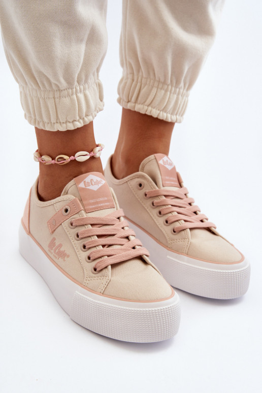 Auduma sieviešu puszābaki Lee Cooper LCIN-24-31-2196 smilšu krāsas