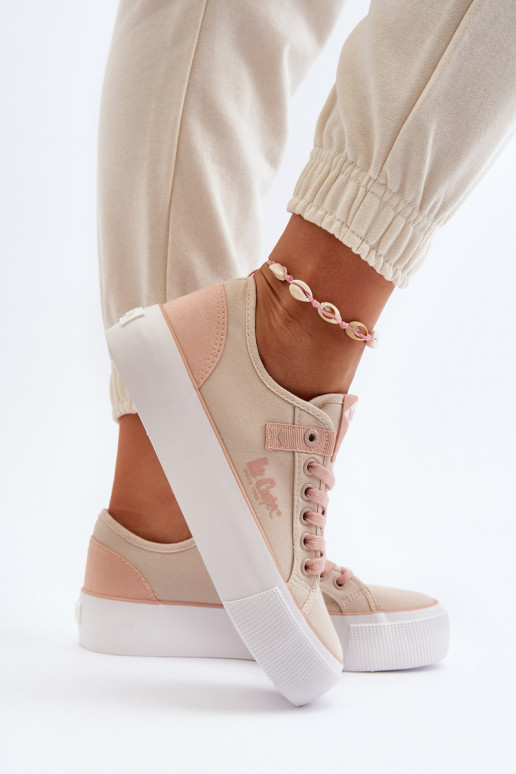 Auduma sieviešu puszābaki Lee Cooper LCIN-24-31-2196 smilšu krāsas