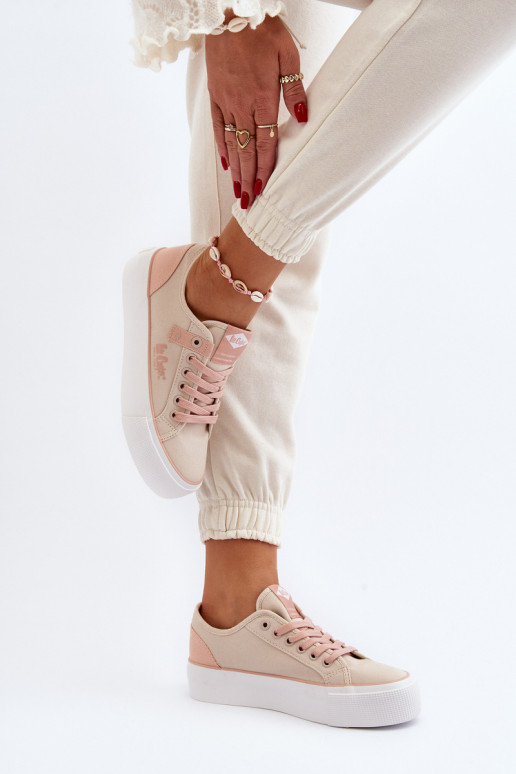 Auduma sieviešu puszābaki Lee Cooper LCIN-24-31-2196 smilšu krāsas