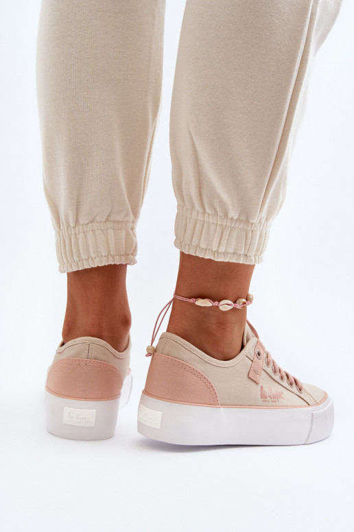 Auduma sieviešu puszābaki Lee Cooper LCIN-24-31-2196 smilšu krāsas