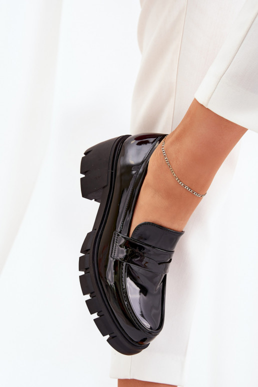 Laque apavi Sieviešu Uz masīviem papēžiem melnas krāsas Felonith