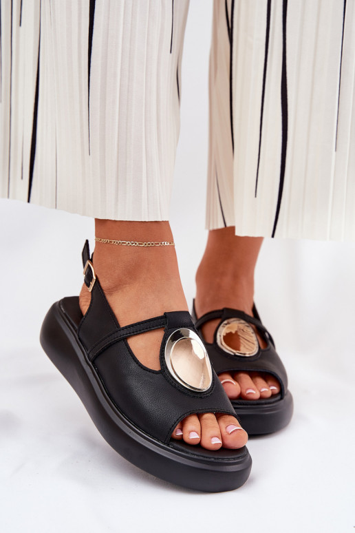 Āda Eleganta stila Sieviešu basenes S.Barski GR51-603 melnas krāsas