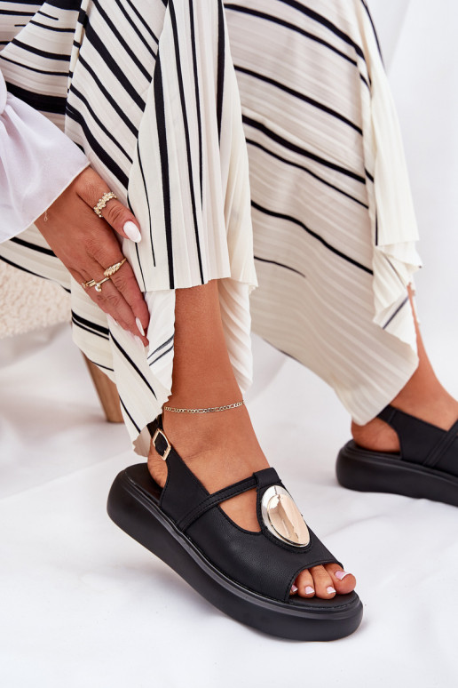 Āda Eleganta stila Sieviešu basenes S.Barski GR51-603 melnas krāsas