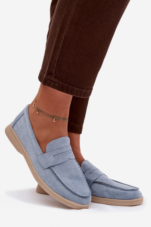 sieviešu mokasīniEko zamšādau Zilas krāsas Renelia