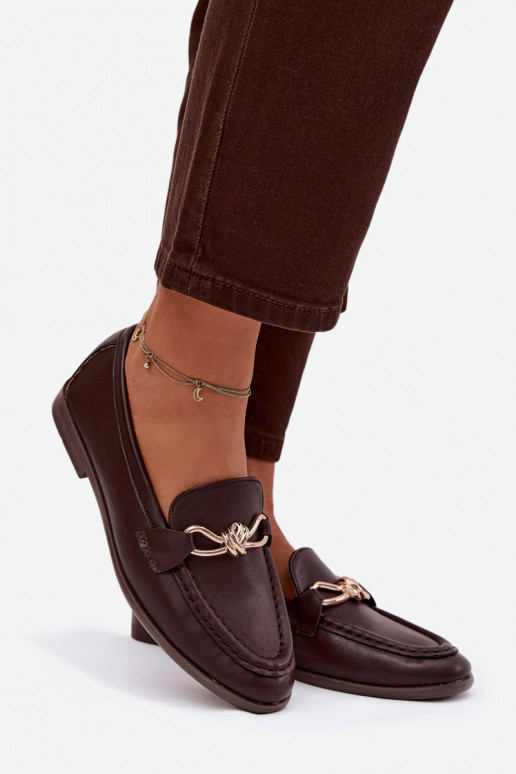 Mokasīni Sieviešu Ar greznu Detalem CzekoladoIne Rosynne