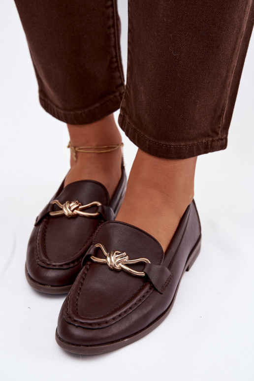Mokasīni Sieviešu Ar greznu Detalem CzekoladoIne Rosynne