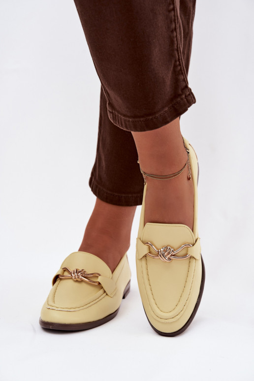 Mokasīni Sieviešu Ar greznu Detalem Dzelteni Rosynne