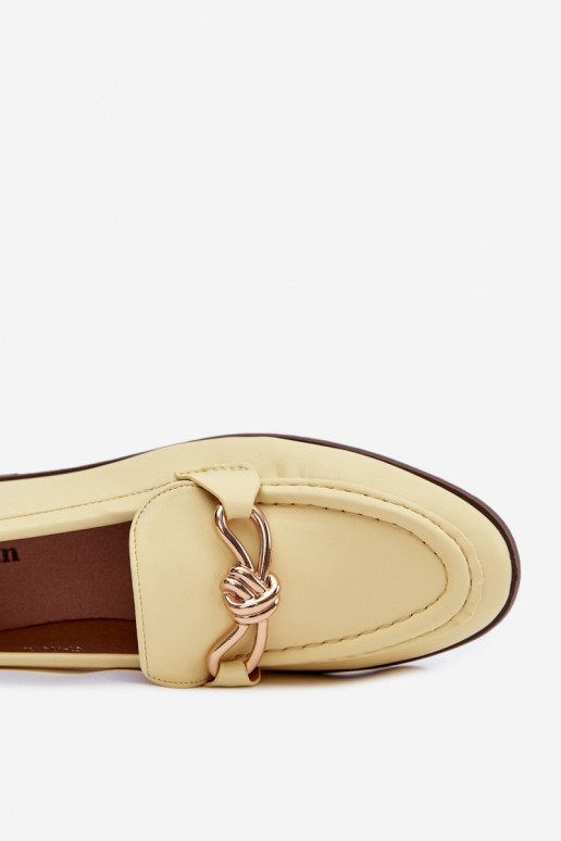 Mokasīni Sieviešu Ar greznu Detalem Dzelteni Rosynne