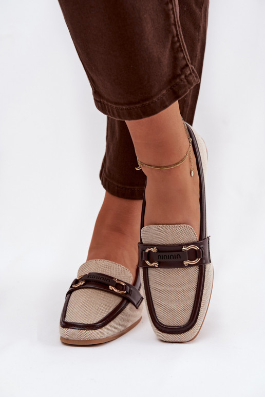 Mokasīni Mokasīni Sieviešu Ar greznu Elements brūnas krāsas-smilšu krāsas Evelora