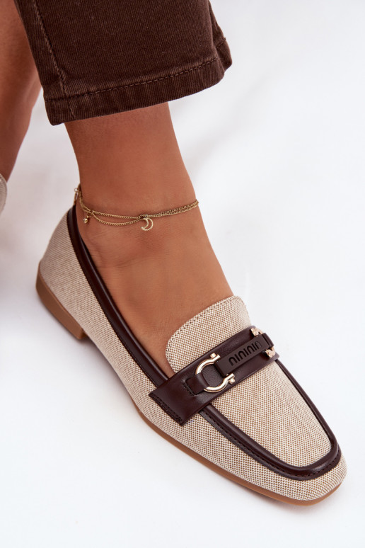 Mokasīni Mokasīni Sieviešu Ar greznu Elements brūnas krāsas-smilšu krāsas Evelora