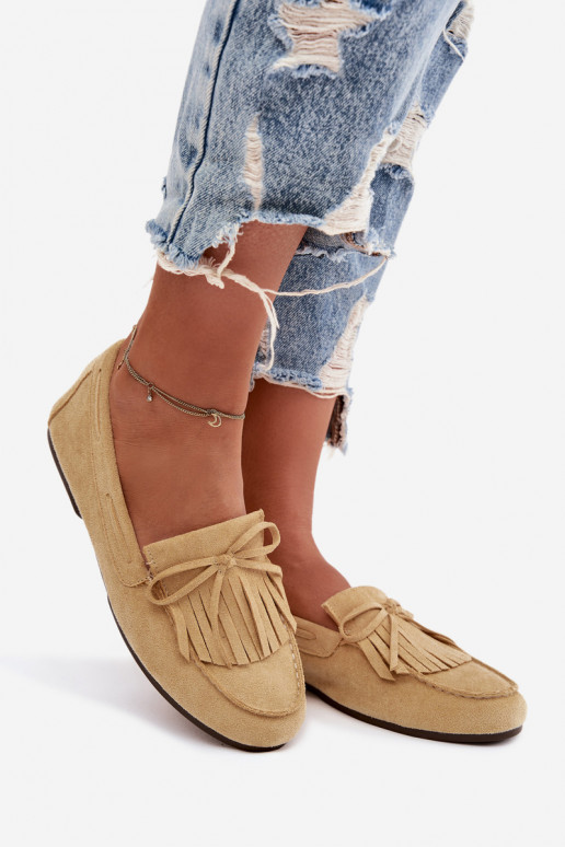 sieviešu mokasīni ar bārkstīm Dzelteni Janelisse