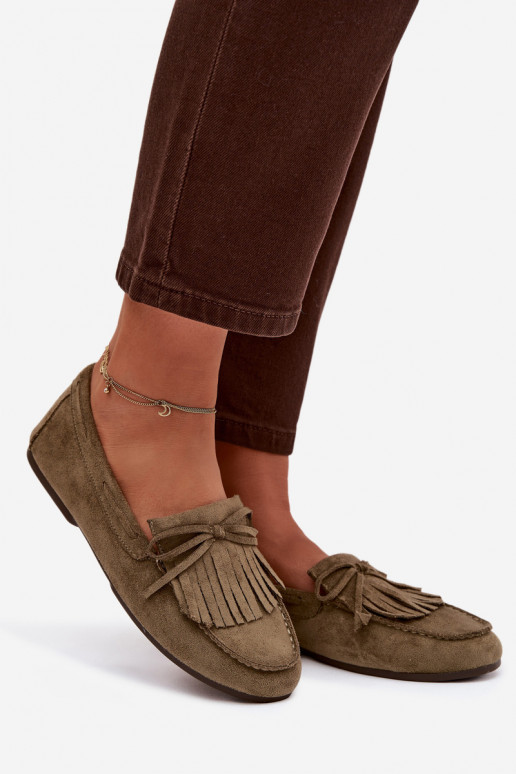 sieviešu mokasīni ar bārkstīm Zaļas krāsas Janelisse