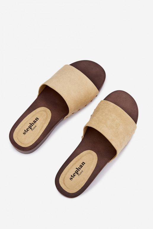 sieviešu čības Ze Zelta krāsasmi Kniedes Dzelteni Ferinna