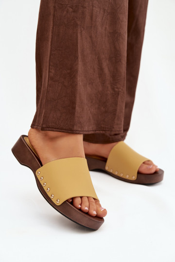 sieviešu čības ar kniedēm Dzelteni Terissa 2