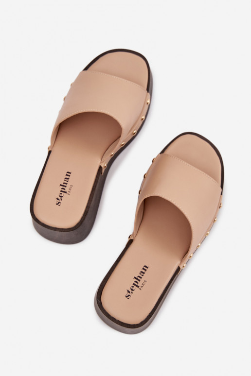 sieviešu čības Uz Ķīļa Ze Zelta krāsasmi Kniedes smilšu krāsas Arionne