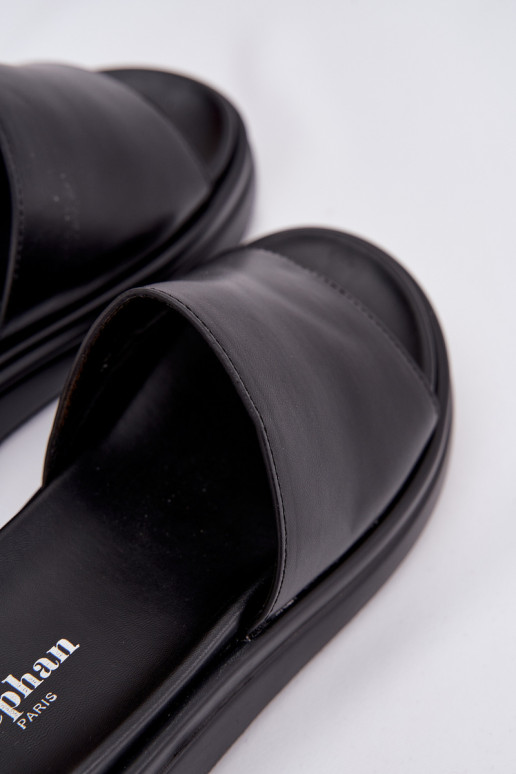 sieviešu čības ar platformu melnas krāsas Tanelisse