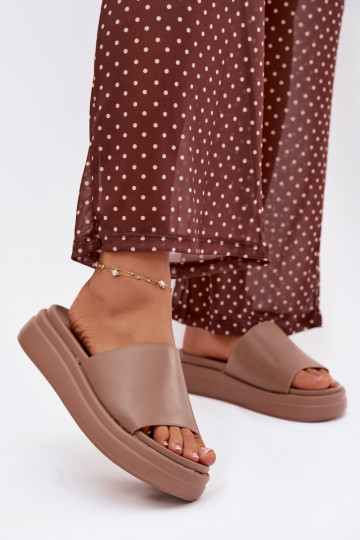 sieviešu čības ar platformu smilšu krāsas Tanelisse