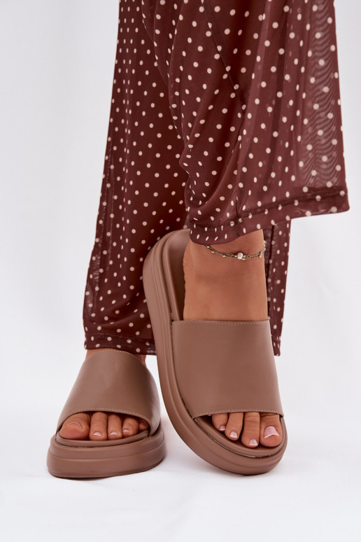 sieviešu čības ar platformu smilšu krāsas Tanelisse