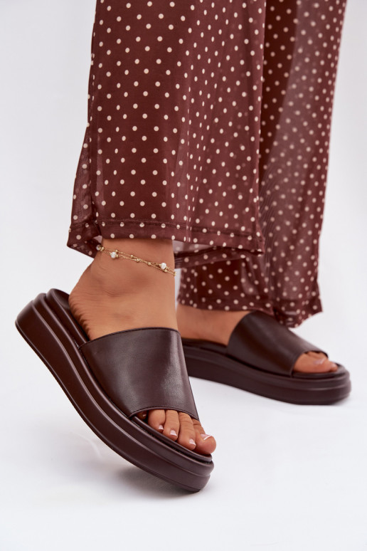 sieviešu čības ar platformu CzekoladoIne Tanelisse