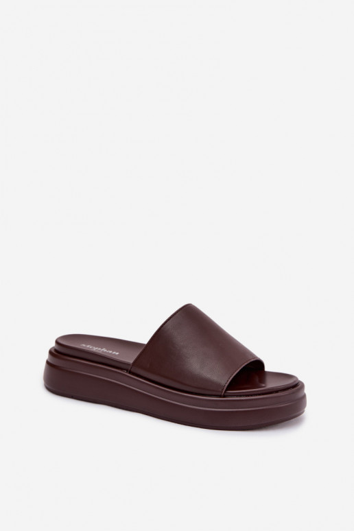 sieviešu čības ar platformu CzekoladoIne Tanelisse