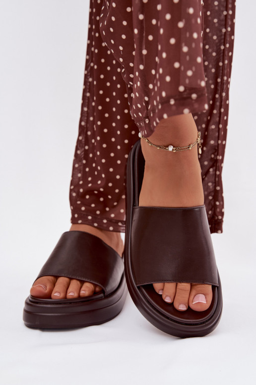 sieviešu čības ar platformu CzekoladoIne Tanelisse