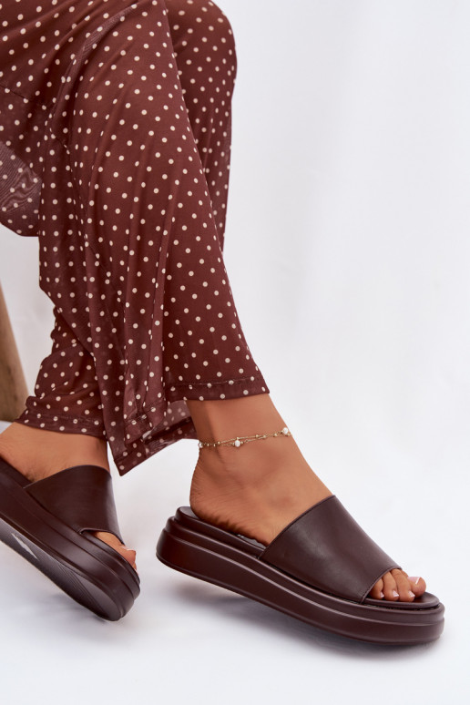 sieviešu čības ar platformu CzekoladoIne Tanelisse