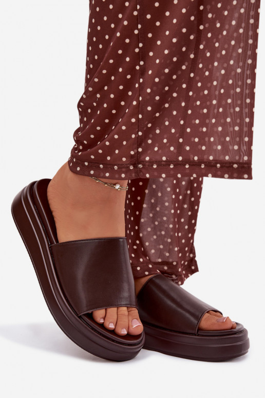 sieviešu čības ar platformu CzekoladoIne Tanelisse