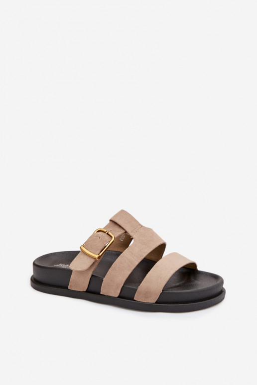 sieviešu čības Ar svītrām I Złotą ar sprādzēm smilšu krāsas Ulirissa