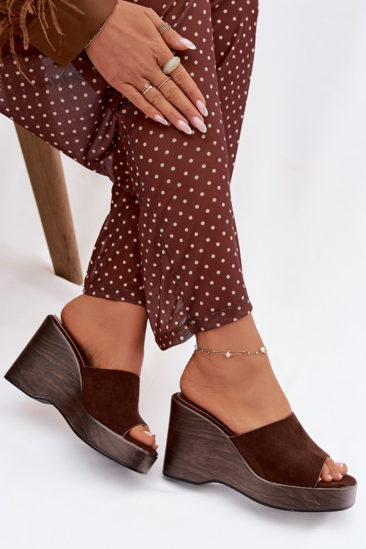 sieviešu čības Uz Ķīļa CzekoladoIne Ravelia