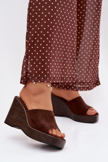 sieviešu čības Uz Ķīļa CzekoladoIne Ravelia 2