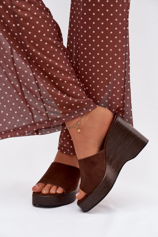 sieviešu čības Uz Ķīļa CzekoladoIne Ravelia