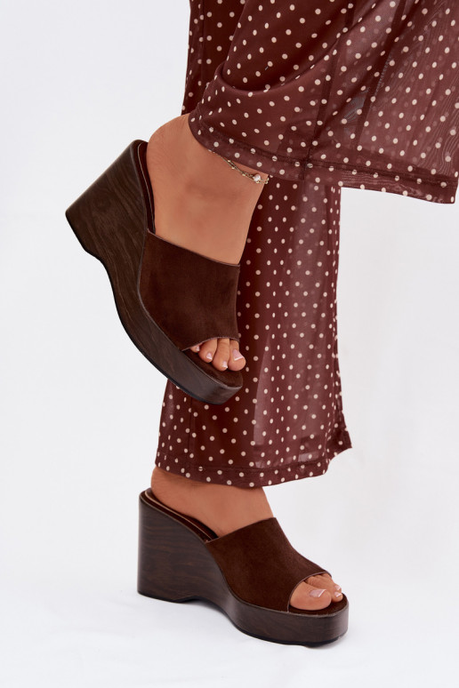 sieviešu čības Uz Ķīļa CzekoladoIne Ravelia