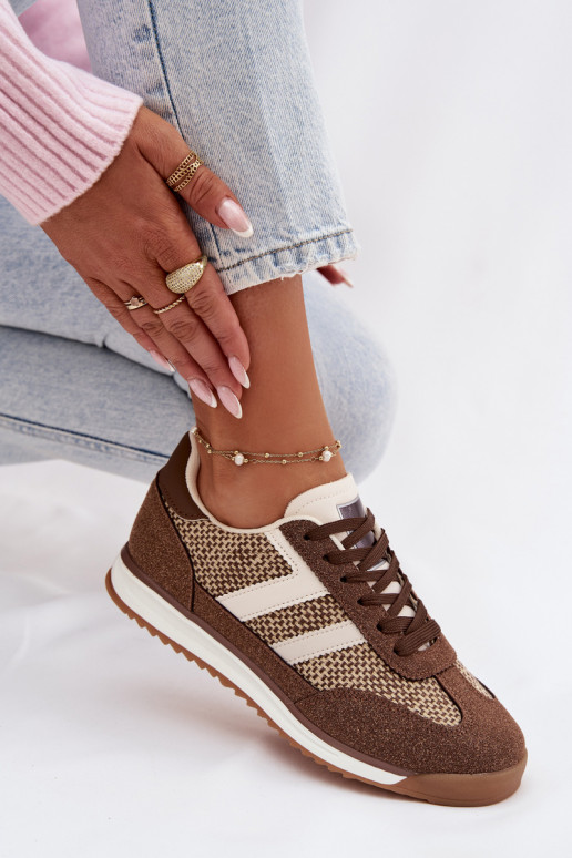 sporta apavi Sneakers modeļa apavi Sieviešu brūnas krāsas Soretta