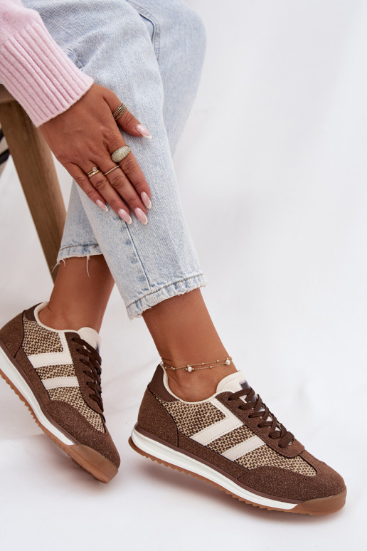 sporta apavi Sneakers modeļa apavi Sieviešu brūnas krāsas Soretta