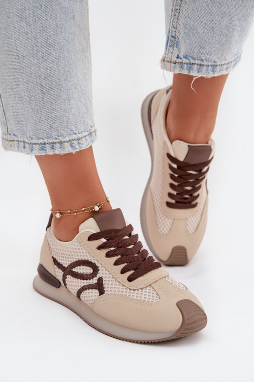 Sneakers modeļa apavi sporta apavi Sieviešu smilšu krāsas-brūnas krāsas Tarlisse