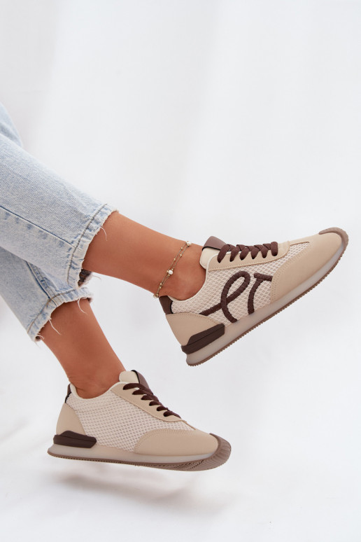 Sneakers modeļa apavi sporta apavi Sieviešu smilšu krāsas-brūnas krāsas Tarlisse