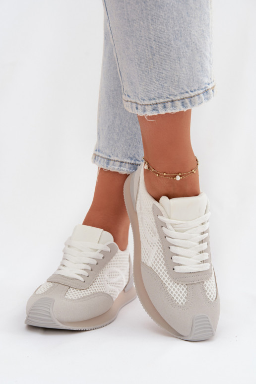 Sneakers modeļa apavi sporta apavi Sieviešu Baltas-Pelēkas krāsas Tarlisse