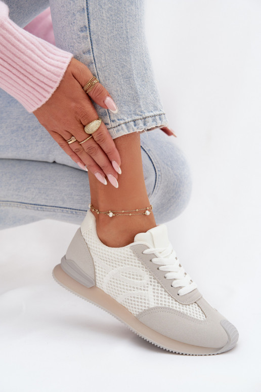 Sneakers modeļa apavi sporta apavi Sieviešu Baltas-Pelēkas krāsas Tarlisse