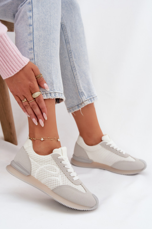 Sneakers modeļa apavi sporta apavi Sieviešu Baltas-Pelēkas krāsas Tarlisse